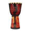 African hand drums small 10 inch native Media Indonesia imports handmade wood hollow carved Lijiang professional goat Carving - Carving random. 