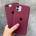 Apple iPhone 7 Plus 8 Plus Luxury Shockproof Liquid Silicone Case Back Cover Maroon White Black. 