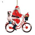 Hanging Widget Eye-catching Creative Santa Cycling Shape Hanging Widget. 