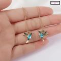 Unique Little Bird Drop Long Hanging Hummingbird Earrings For Women.