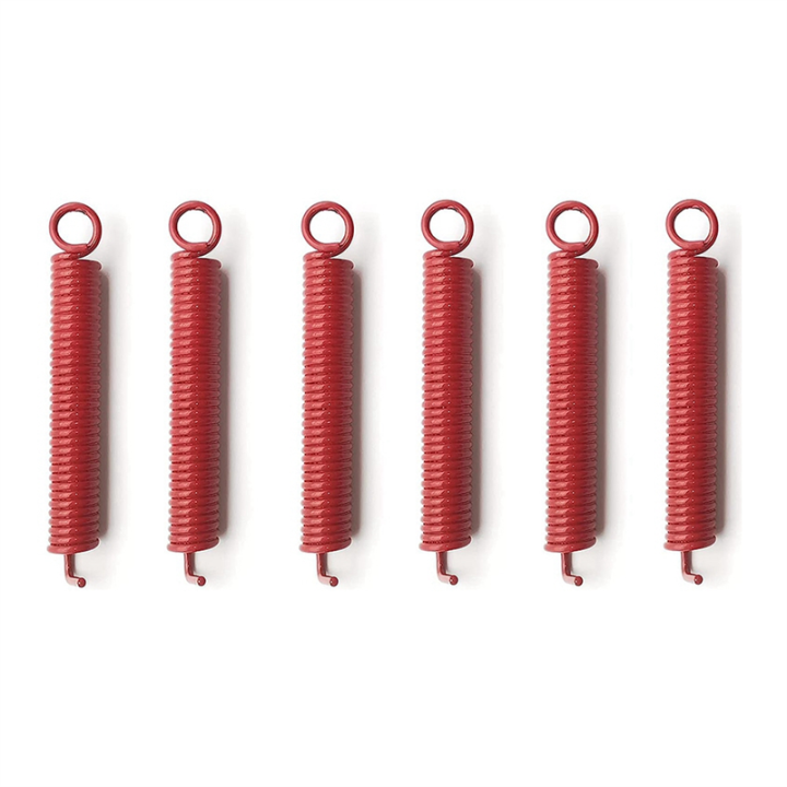 6 in 1 Pack Noiseless Tremolo Springs Electric Guitar Bridge Spring Bridge Retractor Spring Fits FR, TS, NR, DP Style Guitars Red