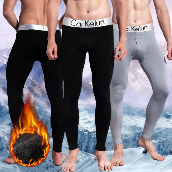 【Exclusive Online Deals】 Men Long Johns Thermal Skin-Friendly Underwear Winter Warm Long Pants Male Soft Elastic Large Size Leggings Comfortable Tights