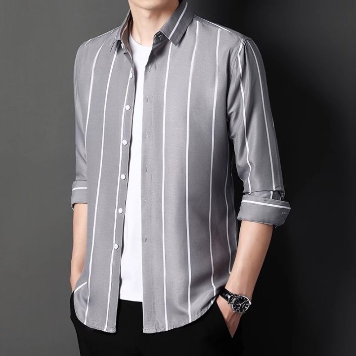 Plus%20Size%205XL-M%20High%20Quality%20Business%20Formal%20Striped%20Shirts%20Men%20Long%20Sleeve%20Casual%20Slim%20Fit%20Tuxedo%20Shirts%20Social%20Club%20Clothing%20-%20Image%204