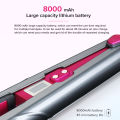 Ubeator USB Charging Wireless Travel Portable Hair Straightener Curler 3D Curved Elastic Panel Rechargeable LED Intelligent Temp Display 658. 