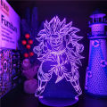 Dragon Ball Z Anime Figures Goku Vegeta Gohan Broly 3D Lamp PVC Action Figures Toys for Children Trunks Buu Super Saiyan Gifts MuXiaRe. 