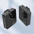 SK750 Wireless Lavalier Dual Microphone Transmitter Receiver for Phone DSLR Camera Smartphone 2.4GHz Wireless Mic Record. 