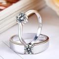 Unique Design Silver color Rings Adjustable Couple Rings For Men Women-2pcs.