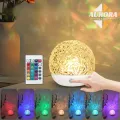 Dynamic Water Ripple Projector Night Light Crystal Lamp Decor Home Bedroom Aesthetic Atmosphere Holiday Novelty Gift Spinner Led. 