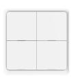 1 Piece 4 Gang Tuya ZigBee Wireless 12 Scene Switch Push Button Controller Battery Powered Automation Scenario ABS for Tuya Devices.