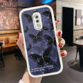 Hontinga for Realme X Back Cover PU Leather Black Butterfly Case Soft Silicone Edge Phone Cases. 