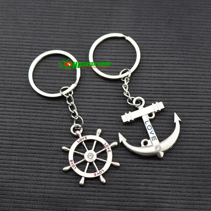 Metal%20Anchor%20Rudder%20Pair%20Keyring%20Couple%20Key%20Ring%20Keychain%20Key%20Holder%20-%20Image%204