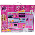 Modern Kitchen Toy Set Battery Operated Play Set with Refrigerator, Accessories, Fruits, Music and Lights, Pretend Play Toy (18X12 Inches).