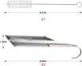 Tea Strainer Amazing Stainless Steel Infuser Pipe Design Touch Feel Holder Tool Tea Spoon Infuser Filter.