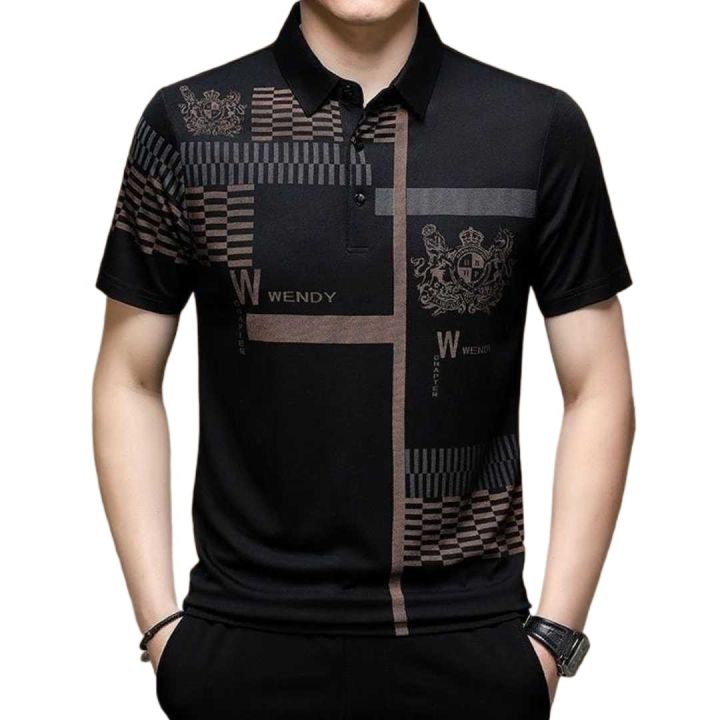 Premium Chinese Variant Purple Black Mixed Half Sleeve Summer China Chinigura Polo Shirt For Men