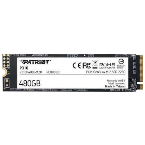Patriot P310 PCIe 480GB 2280 NVMe Gen3x4 SSD