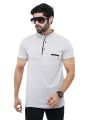 GREY COLOUR COTTON SHORT SLEEVE CASUAL T-SHART FOR MEN..