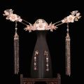 Hanfu headdress tassel step shaking hairpin antique style super fairy hair crown hairpin full set of ancient fairy hairpin. 