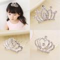 Beautiful Multicolor Princess Crown Happy Birthday Crown Steel Stone Crown Medium Size Hair Taj - Hair Clip.