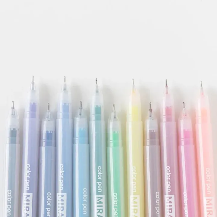 12%20PCS%20Colored%20gel%20pens%20set%20Kawaii%20blue%200.5%20mm%20ballpoint%20pen%20for%20journal%20Cute%20School%20supplies%20Korean%20stationery%20-%20Image%205
