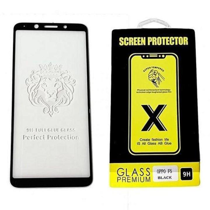 Oppo F7 5D Temped Glass Screen Protector-Black and Transparent