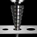 JAERBEE 4Pcs 3-12 4-12 4-20mm HSS Straight Groove Step Drill Bit Nitride Twist Drill Wood Metal Hole Cutter Core Drilling Tools.