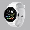 LED Simple Children's Electronic Waterproof Watch Cute Astronaut Pattern Solid Silicone Band Digital Watch For Girls Boys. 