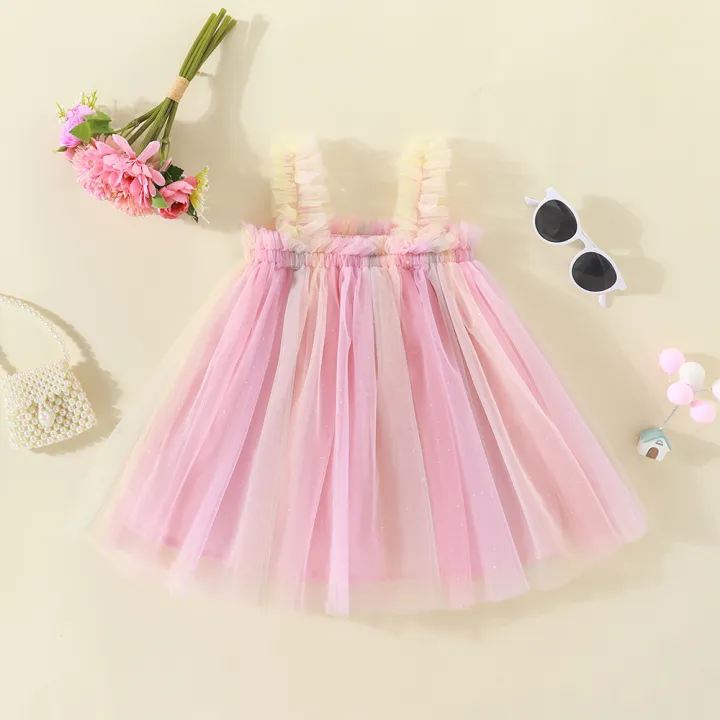 Summer%20New%20Baby%20Girl%20Dress%20Mesh%20Gauze%20Dress%20Children'S%20Clothing%20Suspender%20Fluffy%20Dress%20Birthday%20Party%20Dress%20Sweet%20Princess%20Dress%20(0-3%20Year%20Old%20Girl)%20-%20Image%202