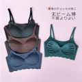 Girls' Korean Style Underwear Seamless Ultra-Thin Wireless Comfortable Bra Beautiful Vest Push up Sports Bra. 