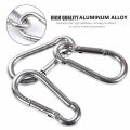 1/10Pcs No.4 Gourd-shaped Aluminum Alloy Carabiner Spring Hook Outdoor Safety Buckle Connecting Ring For Camping Hiking. 