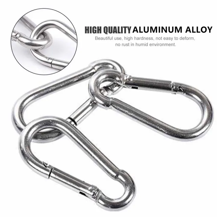 1/10Pcs%20No.4%20Gourd-shaped%20Aluminum%20Alloy%20Carabiner%20Spring%20Hook%20Outdoor%20Safety%20Buckle%20Connecting%20Ring%20For%20Camping%20Hiking%20-%20Image%206