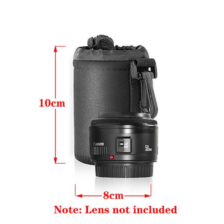 【3C VictoryEagle】Waterproof Lens Bag Drawstring Bag Compatible For Sony Nikon Dslr Camera Lens Barrel Sleeve With Hook