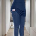 2-piece Workout Leggings Yoga Leggings Women Skirt Pants Workout Leggings Fashion Casual Running Fitness Pants Skirt. 