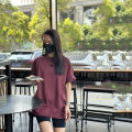 CHOW＆FAY【Inverted Triangle】220gPure Cotton Summer Chubby Girl Loose Slimming and All-MatchingTT-shirt. 
