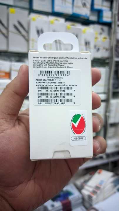 Samsung%2015W%20Watt%20USB-C%20PD%202Pin%20Fast%20Charging%20Power%20Adapter%20Made%20in%20Vietnam,Black%20-%20Image%203