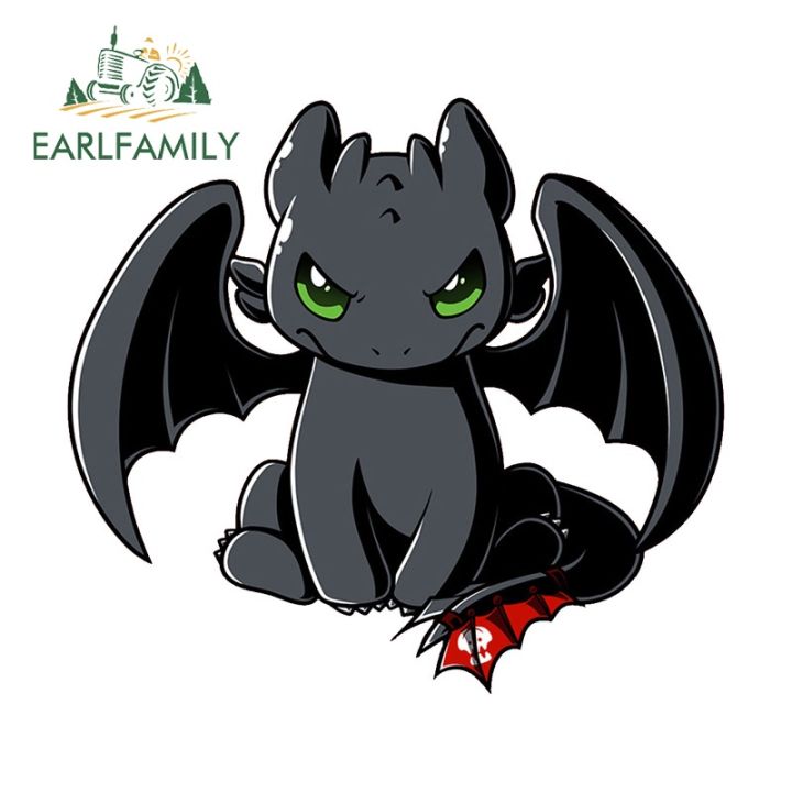 EARLFAMILY 13cm x 11.8cm Angry Toothless Car Stickers Waterproof ...