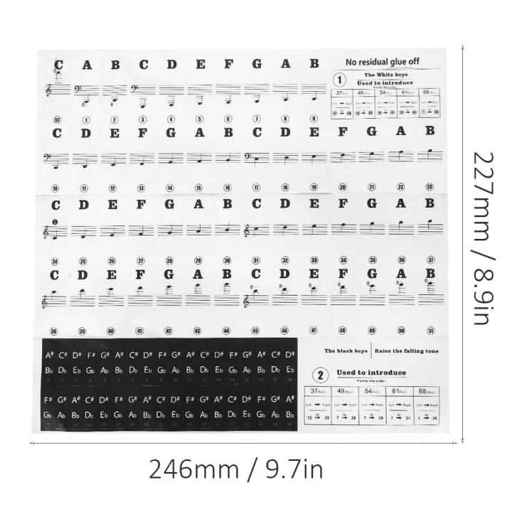 Piano%20Stickers%20Music%20Sheet%20Keyboard%20PVC%20Black%20+%20White%20Numbers%20Notes%20for%20Children%20Beginners%20-%20Image%207