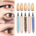 2 In 1 Starry Sky Series Self-adhesive Eyeliner Pen Diamond Bling Glitter Liquid Eyeliner No Glue Magnetic Eye Liner For Lashes. 