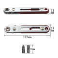Mini Ratchet Wrench 1/4 Inch Drive Socket Hex Screwdriver Bit Dual Ratchet Wrench Tool with Two Bit Heads Easy Install Elbow.