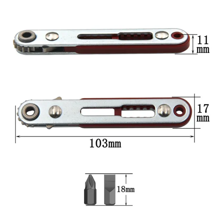 Mini%20Ratchet%20Wrench%201/4%20Inch%20Drive%20Socket%20Hex%20Screwdriver%20Bit%20Dual%20Ratchet%20Wrench%20Tool%20with%20Two%20Bit%20Heads%20Easy%20Install%20Elbow%20-%20Image%204