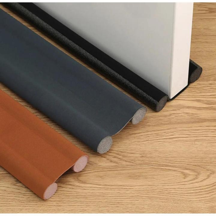 Door Bottom Rubber Seal Strip Adhesive Under Door Silicone Sweep Weather Stripping Under Door Draft Stopper Rubber Strip Door Block Seal Noise Reduction Dustproof Weather-strip