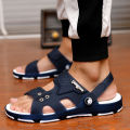Slippers Men's Sandals Male Bathroom inside and outside Non-Slip Sandals Korean Style Flip Flops Beach Shoes Hole Shoes.
