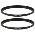 NXFDSIOZ 2Pcs 72mm-77mm Camera Lens Step Up Filter Black Metal Adapter Ring.