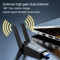 1200Mbps USB 3.0 Wireless Network Card Dual Band 2.4G 5Ghz Ethernet Adapter WiFi Adapter WiFi Dongle Dual Antenna for PC Laptop.