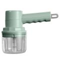 3In1 Electric Blender Wireless Food Cream Mixer USB Electric Egg Beater Handheld Garlic Chopper Meat Grinder Green. 