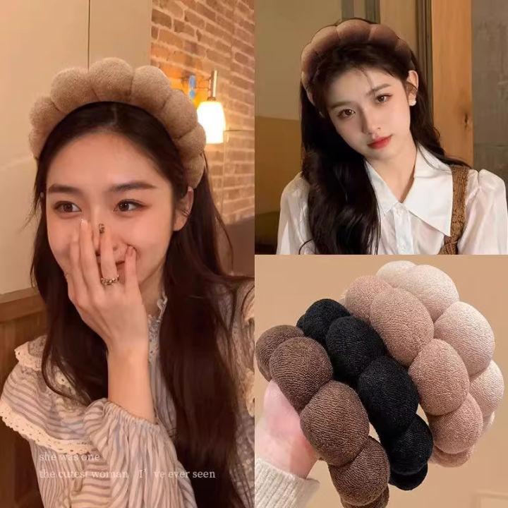 Hair%20Band%20SHEIN%20Style%20Imported%20Style%20Soft%20Cloud%20Sponge%20High%20Cranial%20Top%20Hair%20Hoop%20Hand%20Made%20best%20quality%20-%20Image%203