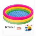 Baby Bath Tub, Baby Swimming Pool with Pumper (34 X10inch) - Multicolor. 