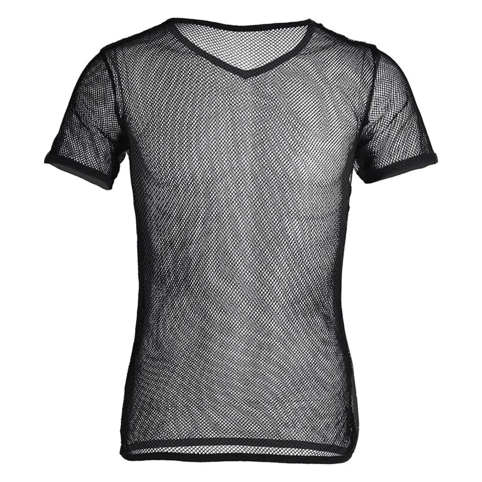 T shirt Mesh Breathable Men See Through Top for Sports Daraz .bd