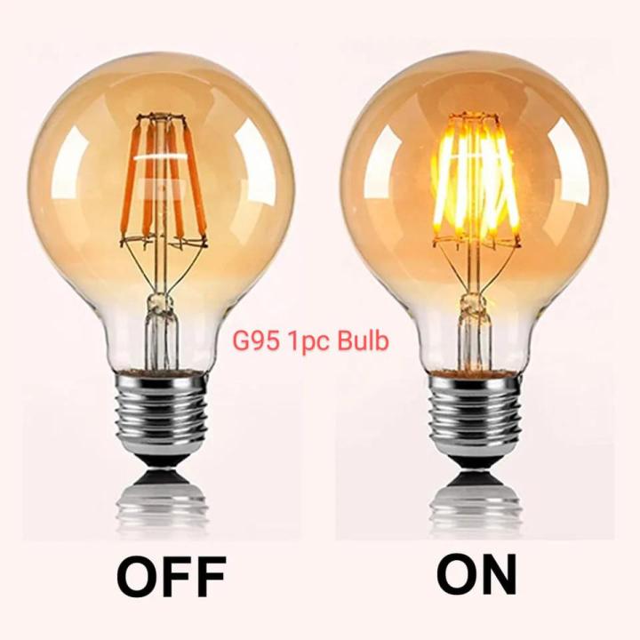 1 Pic G95 LED Bulb 2700K Vintage Retro Edison Filament Bulb E27
