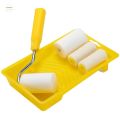6Pcs Mini Foam Paint Roller Painting Decorating Kit 2 Inch Small Paint Roller Tray Set for Wall Painting Repair Brush.