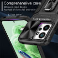 Case for Xiaomi Redmi Note 12 4G with Camera Cover and Kickstand，Built-in 360° Rotate Ring Stand Magnetic Full Body Shockproof Bumper Protective Phone Cover Case. 